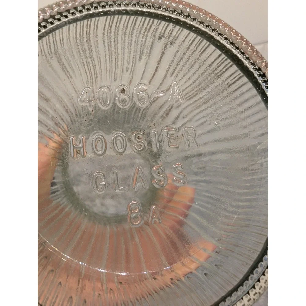 Vintage‎ Hoosier clear glass vase 4086-A 7A